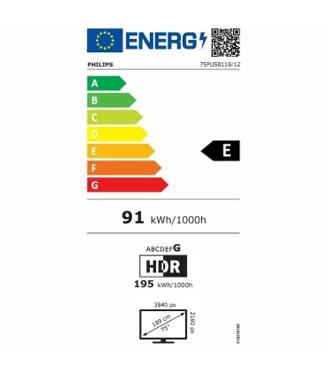 Philips Ambilight 75PUS8118/12 TV LED 4K UHD - Expérience de visionnage immersive