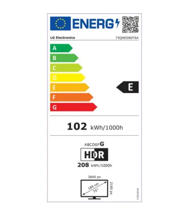 LG 75QNED80T6A.AEU 75 Téléviseur 4K UHD QNED