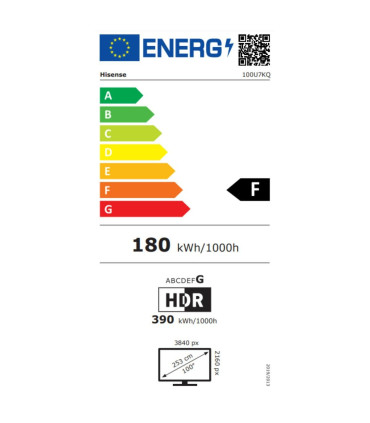 Hisense 100U7KQ 100 TV 4K UHD QLED - Qualité d'image immersive