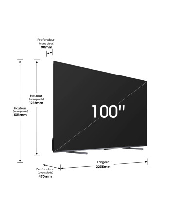 Hisense 100U7KQ 100 TV 4K UHD QLED - Qualité d'image immersive