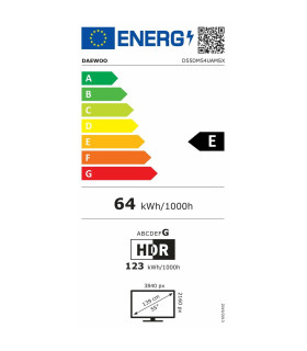 Daewoo 32DE14HL 32 TV LED HD - Images Vives & Efficacité Énergétique