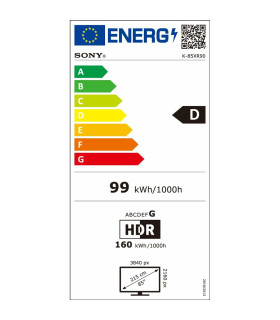 Sony Bravia 9 K85XR90PAEP 85 TV QLED 4K UHD - Expérience de visionnage ultime