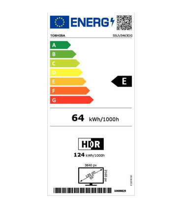Toshiba 55UV3463DG TV LED 4K UHD - 55 Écran Intelligent