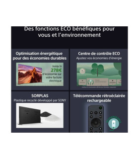 Sony Bravia 9 K85XR90PAEP 85 TV QLED 4K UHD - Expérience de visionnage ultime