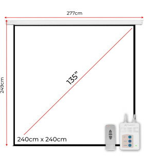 Phoenix ELEC240 135" : L'écran de projection 240x240cm pour une expérience cinéma parfaite