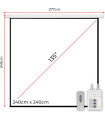 Écran de Projection Phoenix ELEC240 135" 240x240cm
