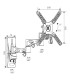 Support TV Electron TMSLC273 10-45 20 kg - Ultra Résistant