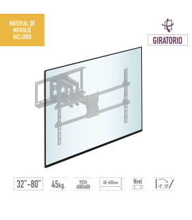 "Support de TV TM Electron TMSLC144 : Sécurité & Stabilité pour Votre TV 32-80 Pouces"