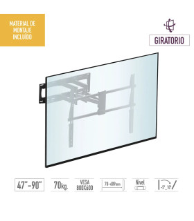 "Optimisez votre espace avec le Support TV TM Electron TMSLC146, 47-90", 70 Kg max"