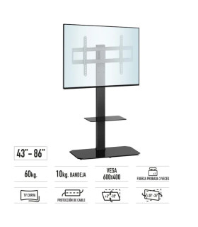 Support TV robuste TM Electron TMSLC322 pour 43-86" écrans jusqu'à 60 Kg