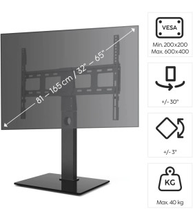 Support TV Hama 32–65'' Orientable – Charge 40 kg