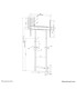 Support TV Neomounts WL55-875BL1 Motorisé 55-100″