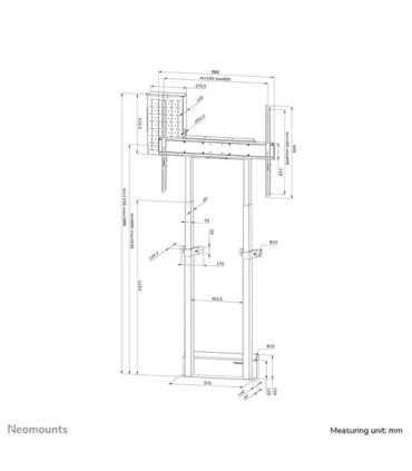 Support TV Neomounts WL55-875BL1 Motorisé 55-100″