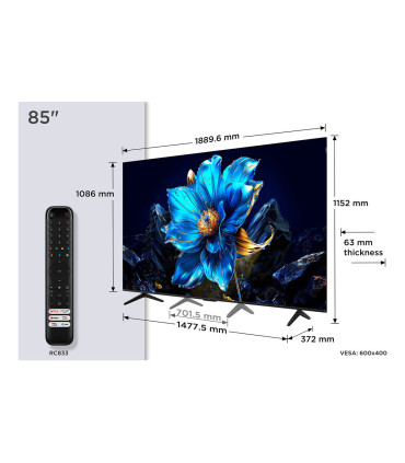 Boostez votre expérience avec le TCL 85P7K 85" 4K UHD QLED
