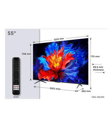 Faites l'expérience de la clarté avec TCL 55P8K 4K UHD QLED de 55 pouces