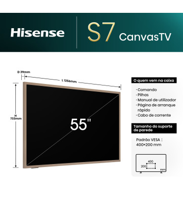 Découvrez la magie du 4K avec le TV Hisense 55S7NQ QLED de 55 pouces