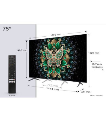 Découvrez l'immersion totale avec le TCL 75C6K QLED UlHD 4K de 75 pouces