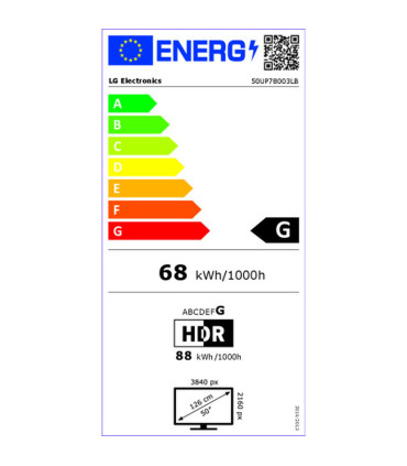 Découvrez la clarté exceptionnelle du LG 50UR78003LK.AEU 50" 4K UHD LED