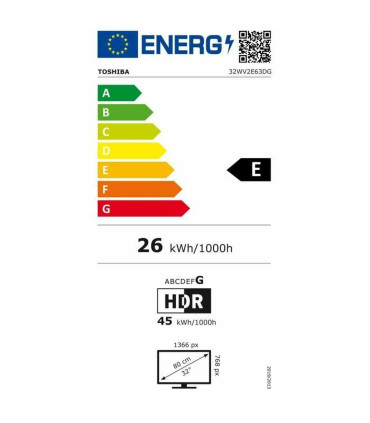 Découvrez le Toshiba 32WV2E63DG 32" HD LED: qualité d'image exceptionnelle pour votre confort