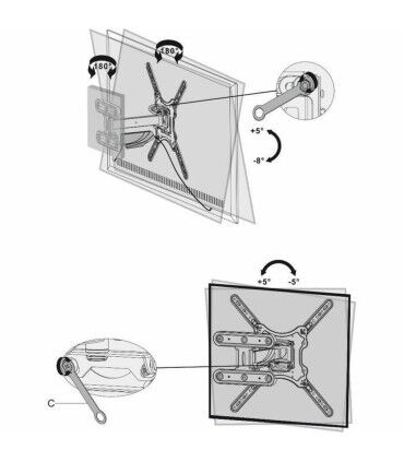 Support de TV STELL SHO 7600 : Un bras robuste pour votre écran plat