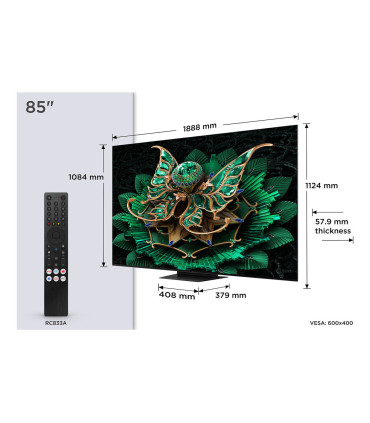 Découvrez le TCL 85C7K: MiniLED, 4K UHD HDR pour une expérience visuelle ultime
