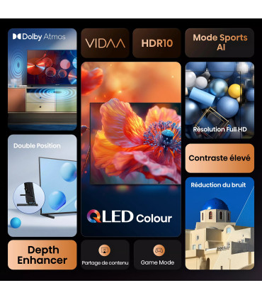 Hisense 32A5Q 32 Full HD QLED - l'éclat de la technologie à votre portée