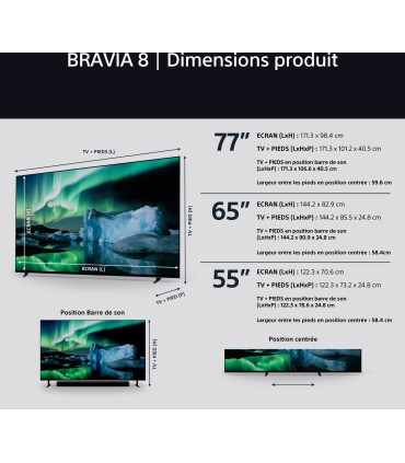 Découvrez la perfection visuelle avec le Sony Bravia 8 K77XR80 4K UHD OLED 77"