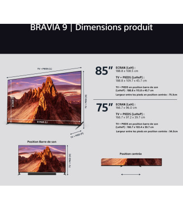 Sony Bravia 9 K85XR90PAEP 85" : La révolution du 4K UHD QLED chez vous