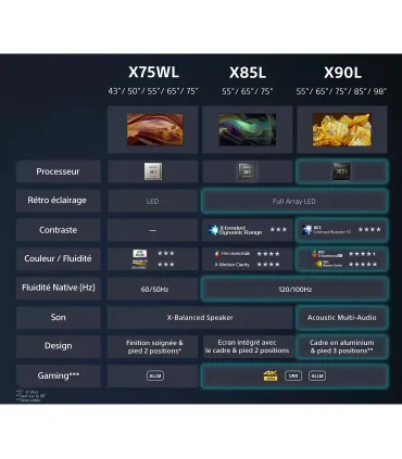 Découvrez la clarté 4K avec le Sony Bravia KD-75X75WL 75" UHD LED