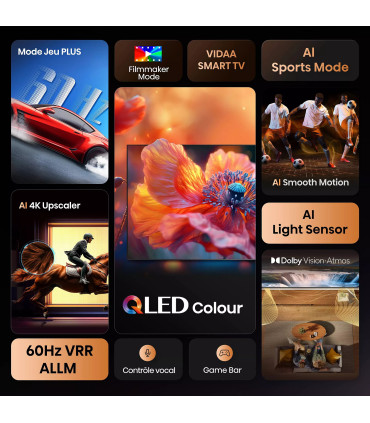 Découvrez l'immersion ultime avec Hisense 85E7Q 85" 4K UHD QLED