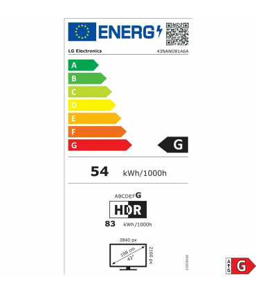 Découvrez la clarté 4K avec le LG 43NANO81A6A.AEU NanoCell de 43 pouces
