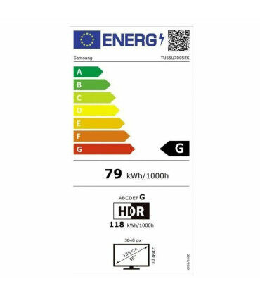 Samsung TU55U7005FKXXC: 4K Crystal UHD LED, 55 pouces pour un visionnage immersif