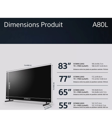 Découvrez le Sony Bravia XR-55A80L 55" 4K UHD OLED pour une expérience visuelle ultime