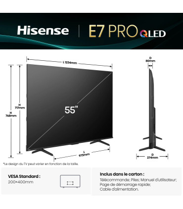 Découvrez la magie de l'Ultra HD avec le Hisense 55E77Q 55" QLED 4K