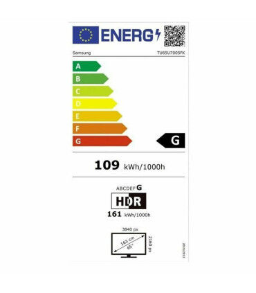 Samsung TU65U7005FKX 65" : Immersion totale avec l'écran 4K Crystal UHD LED