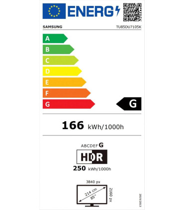 Samsung TU85DU7105 85" 4K UHD LED - Le géant de l'ultra haute définition