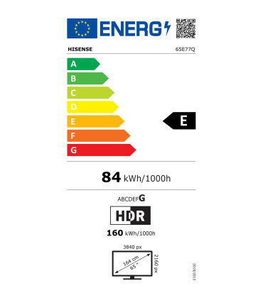Découvrez la magie visuelle avec Hisense 65E77Q 65" 4K UHD QLED TV