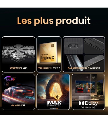 Hisense 85UXKQ 85 TV 4K UHD QLED - Qualité d'image époustouflante