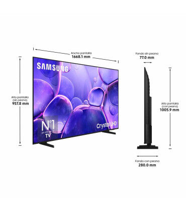 Samsung TU75U8075FUX 75" : L'expérience 4K Crystal UHD LED à grande échelle
