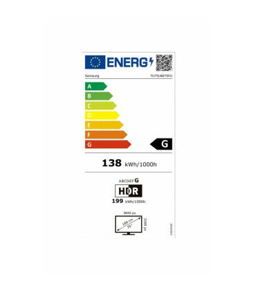 Samsung TU75U8075FUX 75" : L'expérience 4K Crystal UHD LED à grande échelle