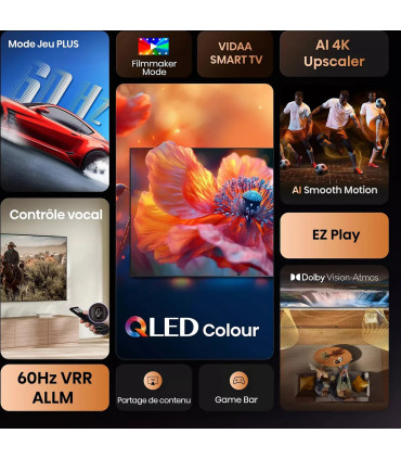 Découvrez l'expérience 4K avec le Hisense 50A7Q QLED de 50 pouces