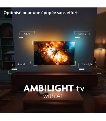 Découvrez le Philips Ambilight 77OLED910/12: L'éclat du 4K UHD OLED en 77 pouces