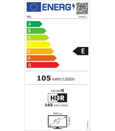 TCL 75P61K 75" : Un écran LED 4K UHD pour une expérience visuelle immersive