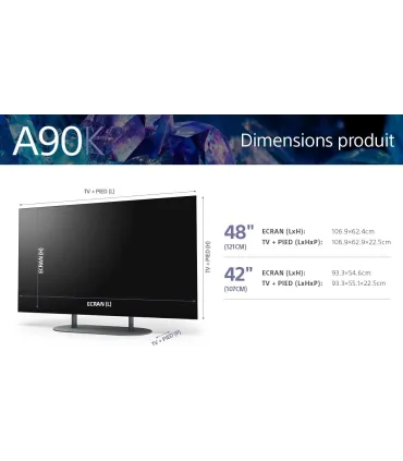 Sony XR-48A90K 48 4K UHD OLED TV - Google TV, HDR10, Dolby Vision