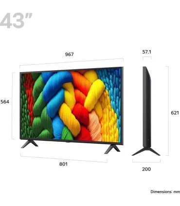 Téléviseur LG 43NANO80A6BAEU : immersion totale en 4K UHD NanoCell