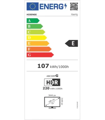 TV Hisense 75A7Q 75" 4K QLED Smart TV HDR Ultra Haute Définition