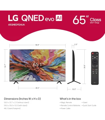 Découvrez le LG 65QNED92A6A 65" 4K UHD QNED - La prochaine génération de TV