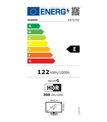 Découvrez l'expérience immersive avec Hisense 85E7Q PRO 85" 4K UHD QLED