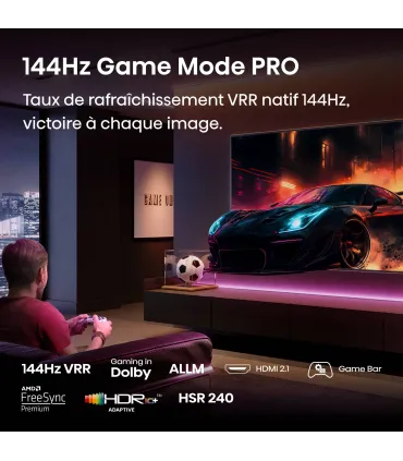Découvrez l'expérience immersive avec Hisense 85E7Q PRO 85" 4K UHD QLED
