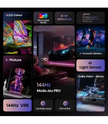 Découvrez l'expérience immersive avec Hisense 85E7Q PRO 85" 4K UHD QLED